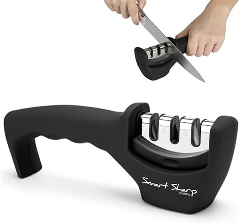 3-Stage Kitchen Knife Sharpener – Black