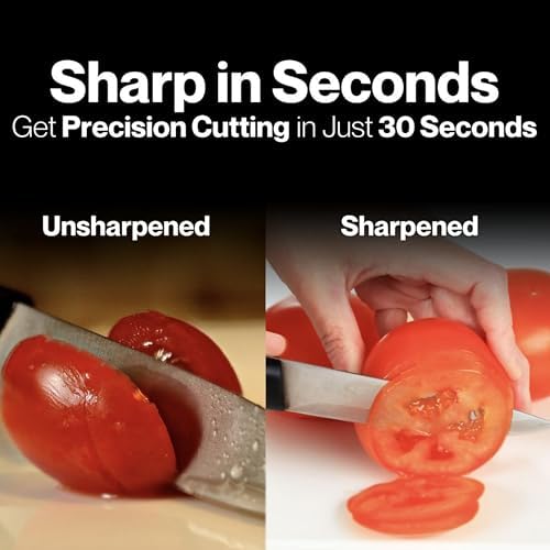 3-Stage Kitchen Knife Sharpener – Black