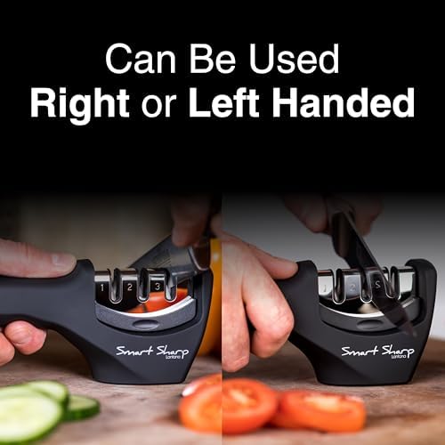 3-Stage Kitchen Knife Sharpener – Black