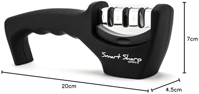 3-Stage Kitchen Knife Sharpener – Black