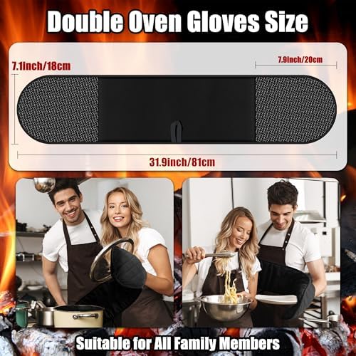 Heat Resistant Silicone Oven Gloves – Anti-Slip Cooking Mitts