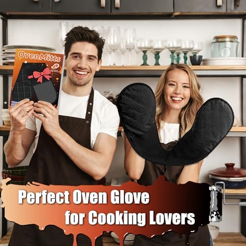 Heat Resistant Silicone Oven Gloves – Anti-Slip Cooking Mitts